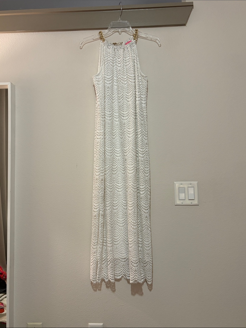 Lilly Pulitzer Bingham Lace Midi Dress in Resort White SZ S VGUC